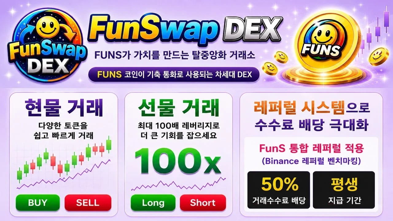 FUNS가 가치를 만드는 탈중앙화 거래소